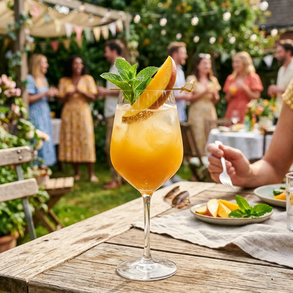 Mango Spritz — der Marken-Cocktail von Fiora Wines bei einem Sommer-Event