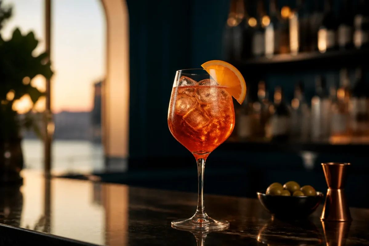 Koktajl aperitivo z pomarańczą — grafika artykułu Fiora Wines