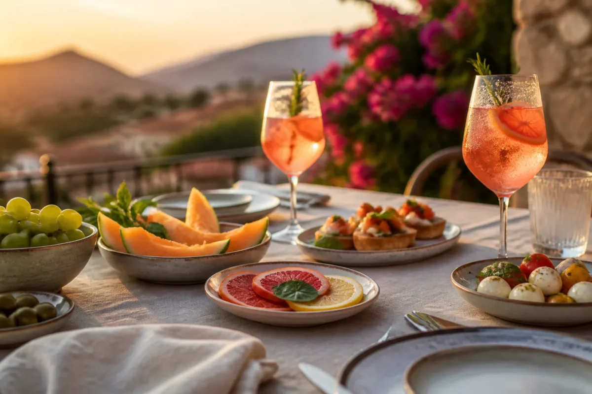 Stół aperitivo podczas letniego wydarzenia — Fiora Wines
